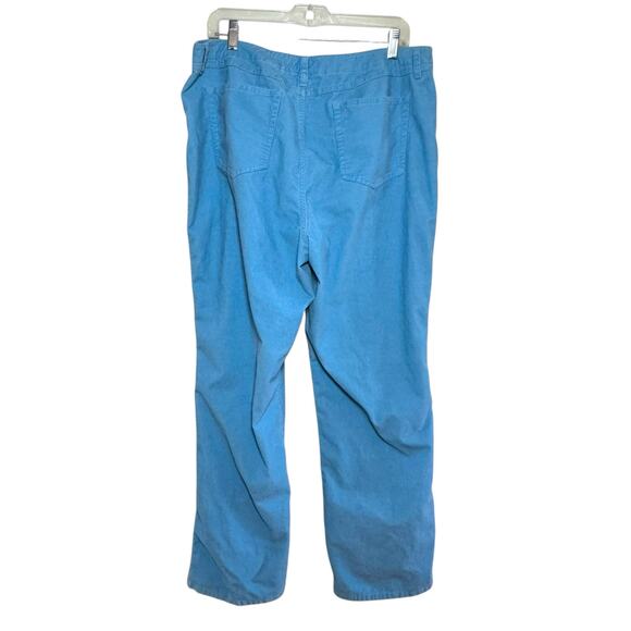 Talbots Straight Leg Stretch Blue Corduroy Pants Plus Size 18 - Picture 6 of 8